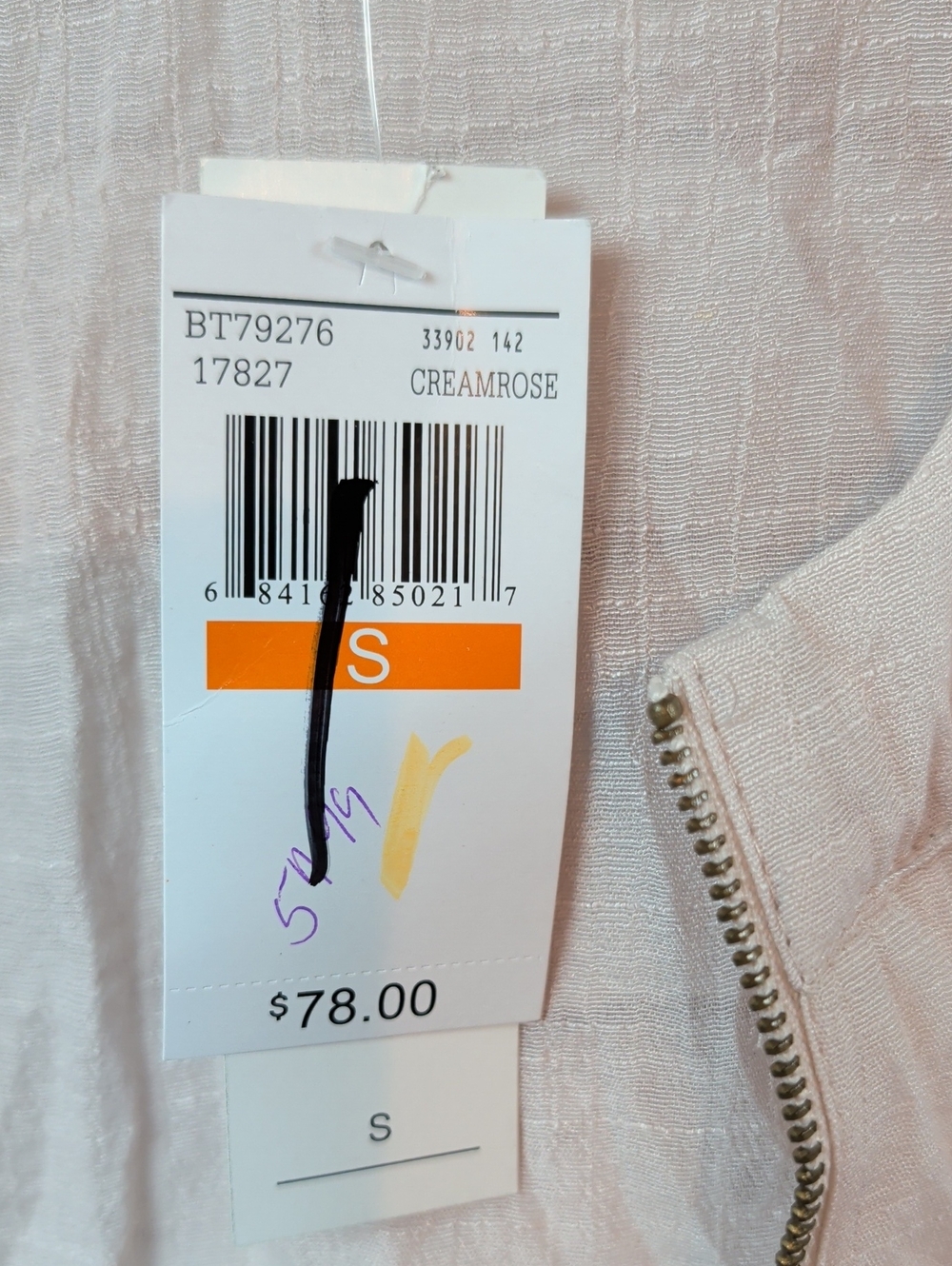 Spense Women's Cream Lace Zip-Front Jacket Small New Nwt - Picture 5 of 6
